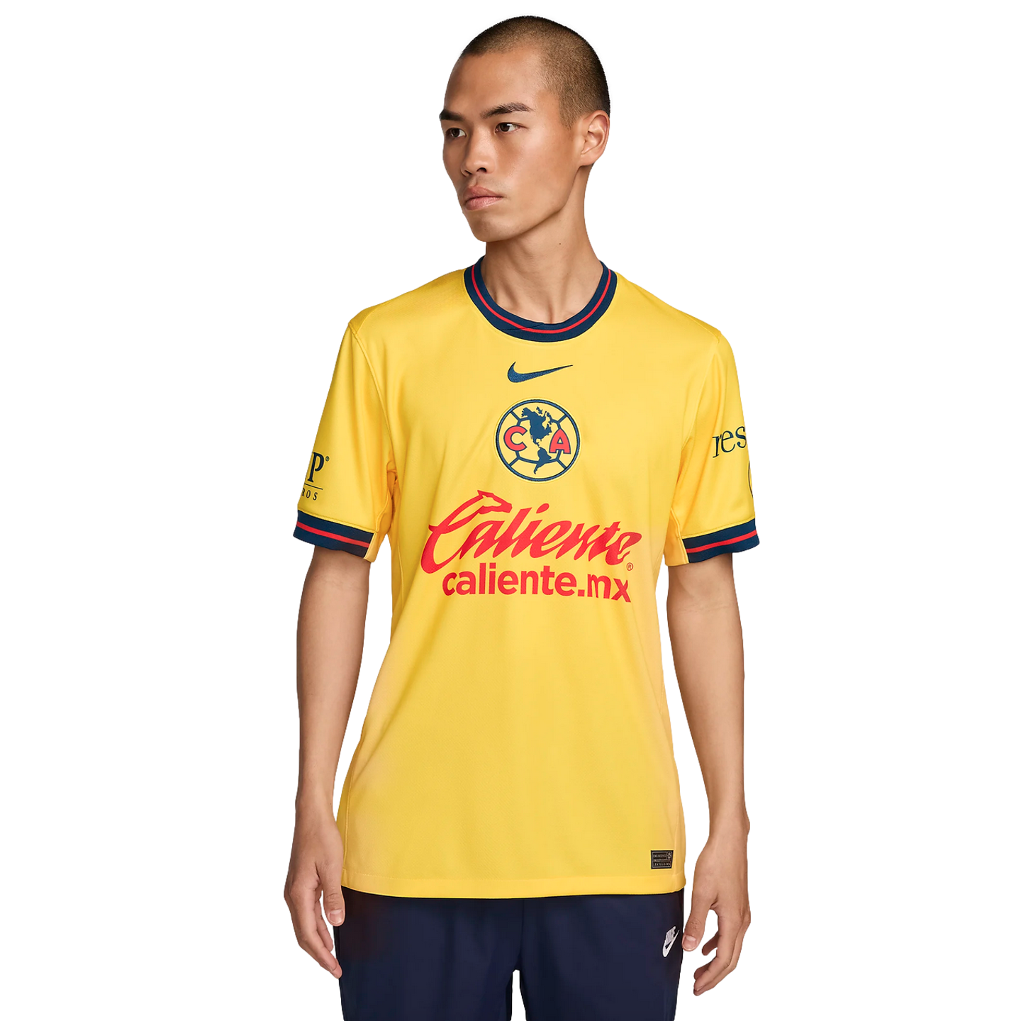 (NIKE-FN8778-720) Camiseta de local Nike Club América 24/25 [AMARILLO TOUR/AZUL VALERIANO] (Lanzamiento 5/7/24)