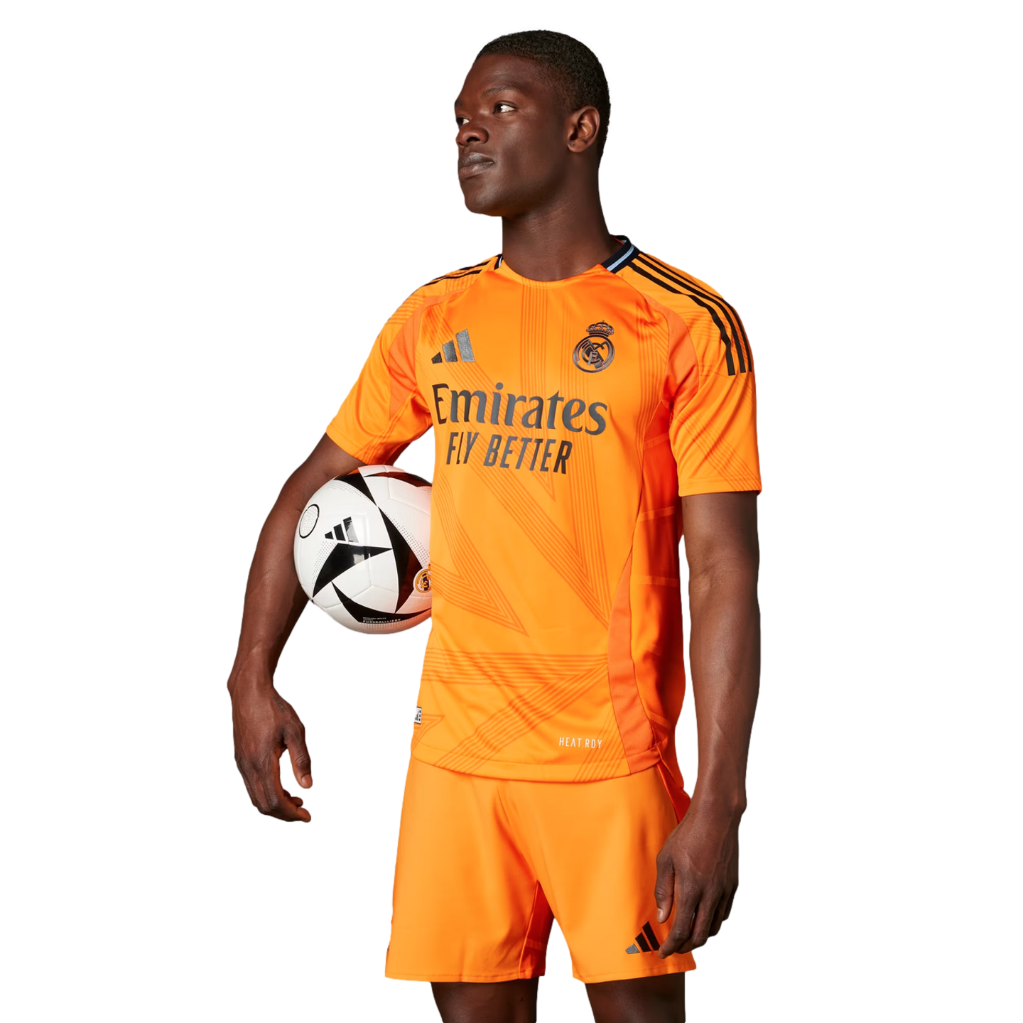 Adidas Real Madrid 24 25 Authentic Away Jersey Soccer IZ1642 Orange