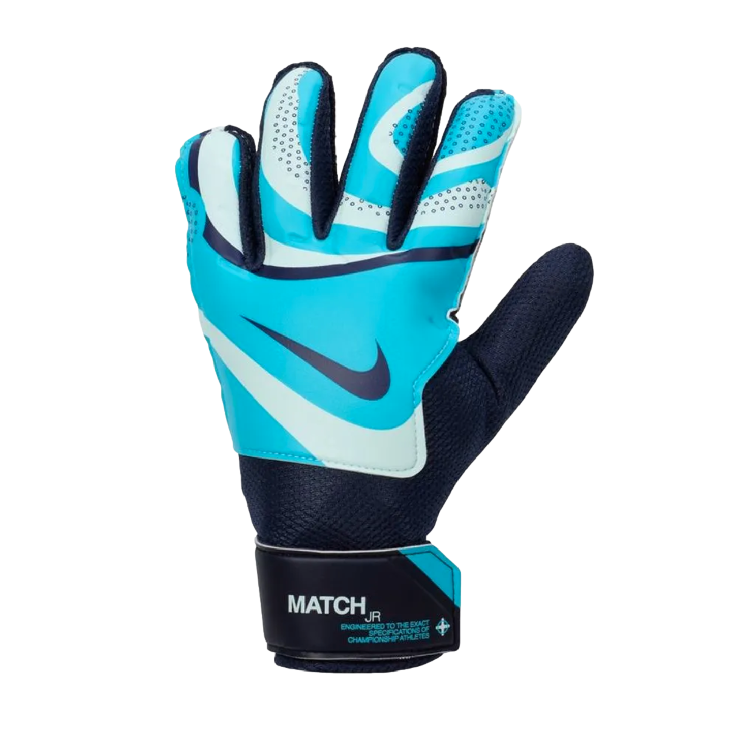 (NIKE-FJ4864-420) Guantes de portero para jóvenes Nike Match [FURIA AZUL/AZUL GLACIER/AZUL NEGRO] (Lanzamiento 15/7/24)