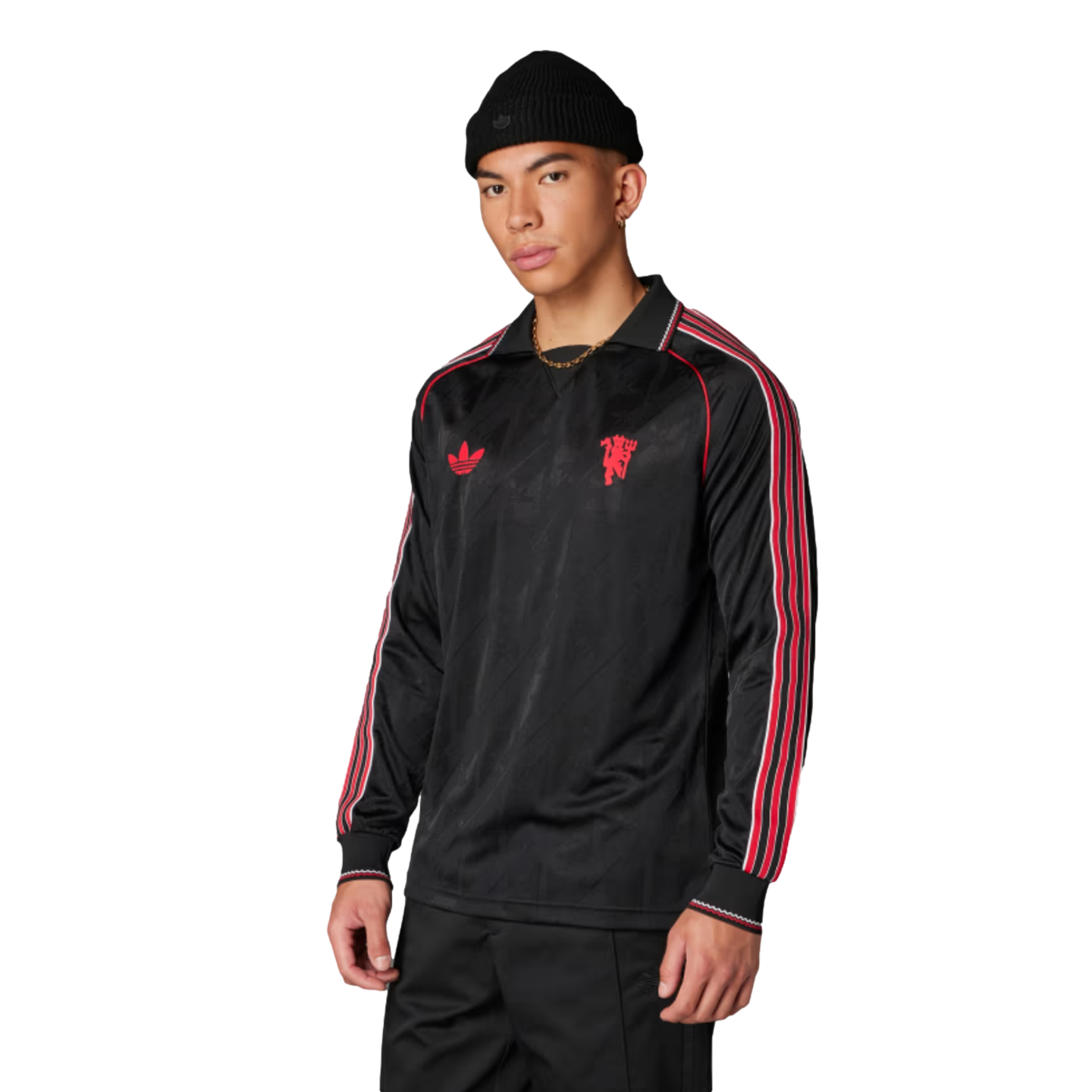 (ADID-IS6522) Camiseta Adidas Manchester United Lifestyler [NEGRO] (Lanzamiento 14/8/24)