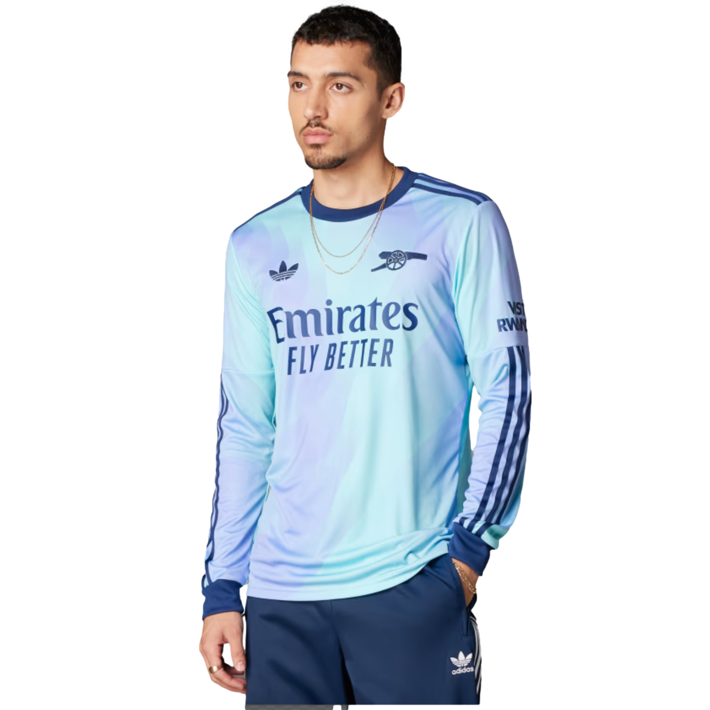 Adidas Arsenal 24 25 Long Sleeve Third Jersey Soccer IS8138 Blue