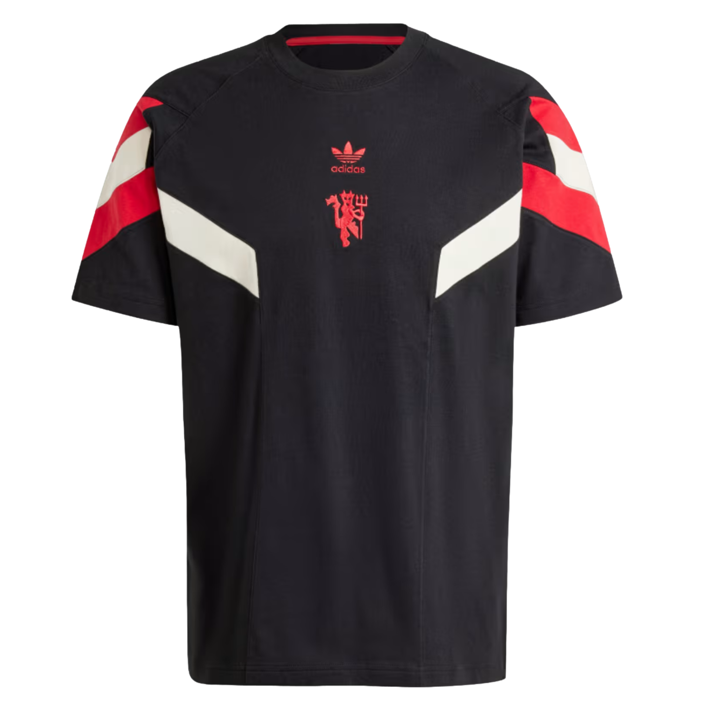 (ADID-IS6519) Camiseta Adidas Manchester United Originals [NEGRO,MUFRED] (Lanzamiento 14/8/24)