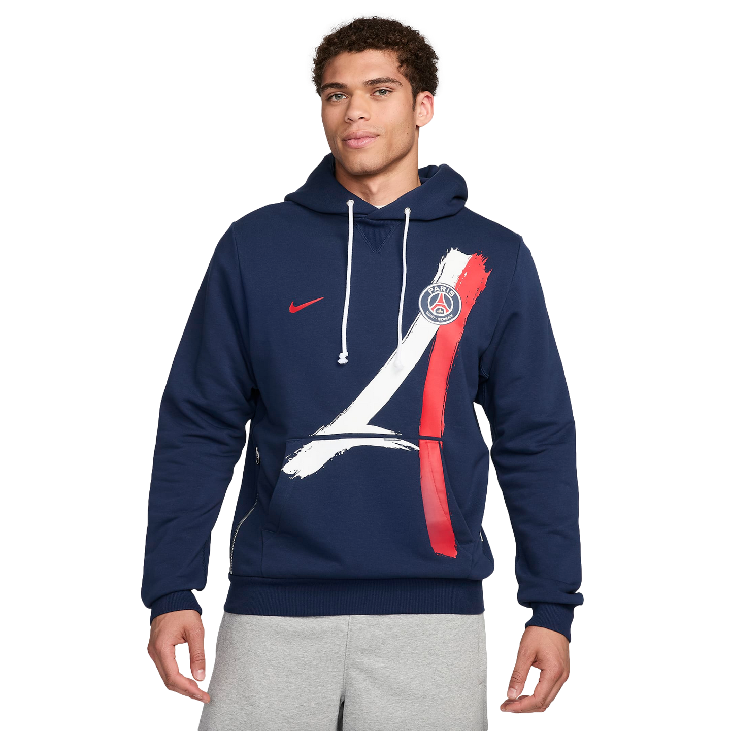 (NIKE-FQ3218-410) Sudadera con capucha Nike Paris Saint-Germain Standard Issue [MIDNIGHT NAVY/UNIVERSITY RED] (Lanzamiento 7/1/24)