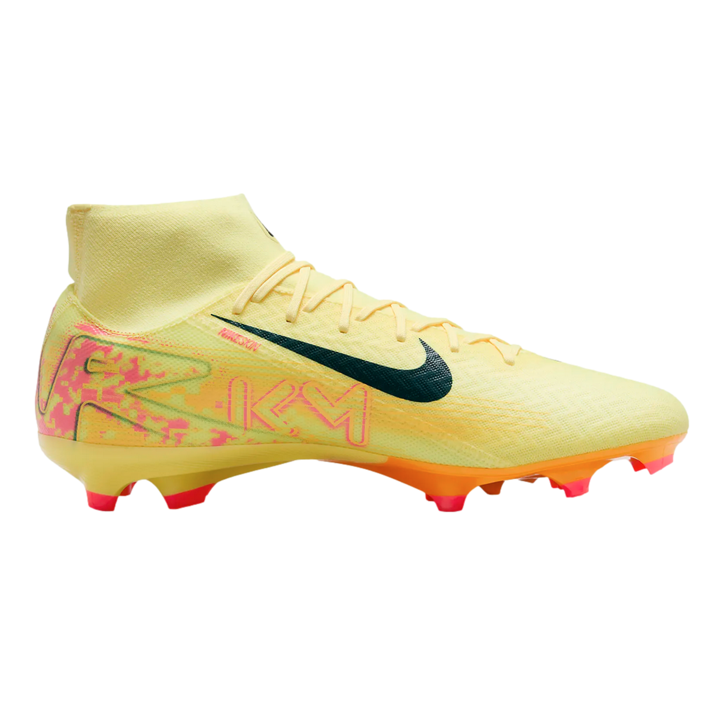 (NIKE-FQ8293-800) Zapatos para terreno firme Nike Mercurial Zoom Superfly 10 Academy KM Mbappe [LT LASER ORANGE/ARMORY NAVY] (Lanzamiento 29/8/24)