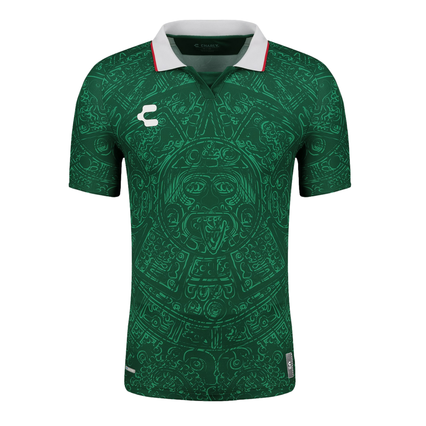 (CHAR-5020066-GRN) Maillot Charly Mexico Aztec Calendrier 24 Vert El Matador