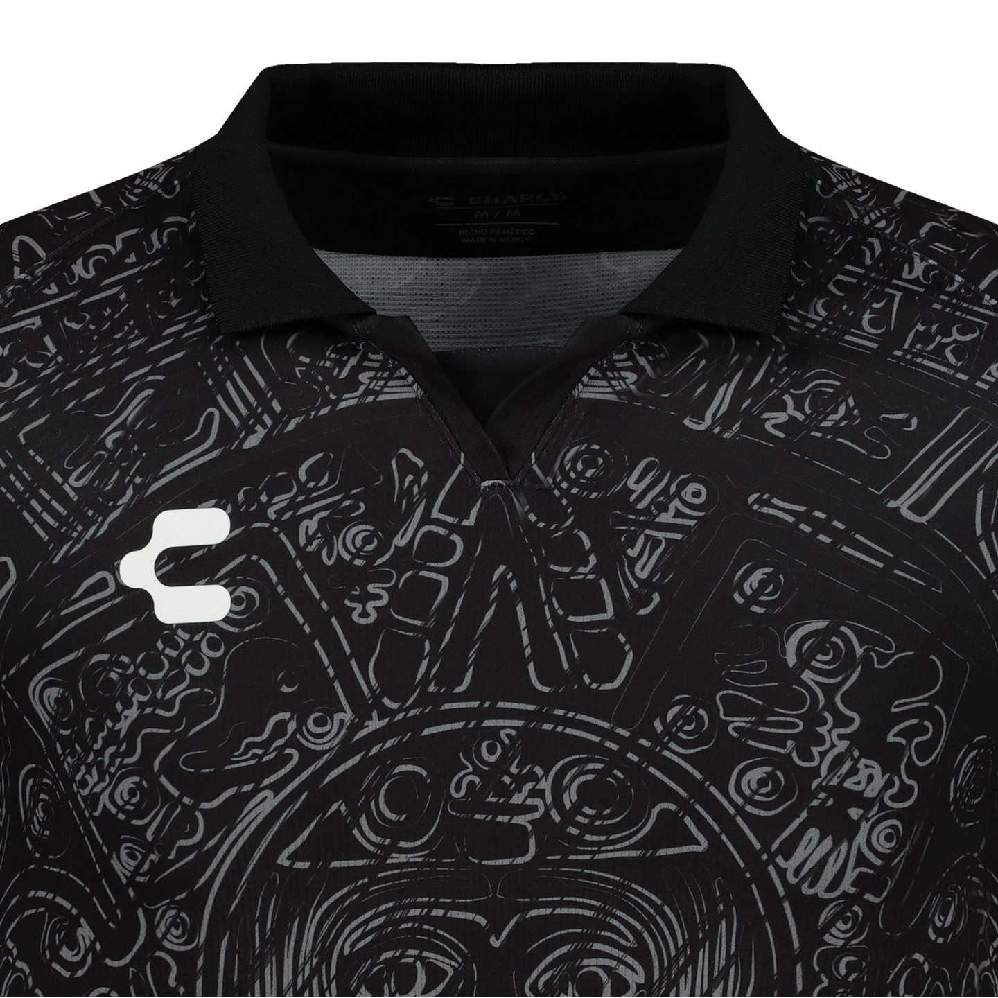 (CHAR-5020066-BLK) Maillot Charly Mexico Aztec Calendrier 24 Noir El Matador