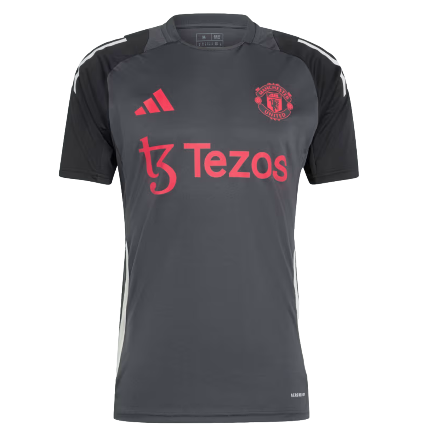 (ADID-IS8086) Camiseta de entrenamiento Adidas Manchester United Euro [CARBONO, NEGRO] (Lanzamiento 23/09/24)