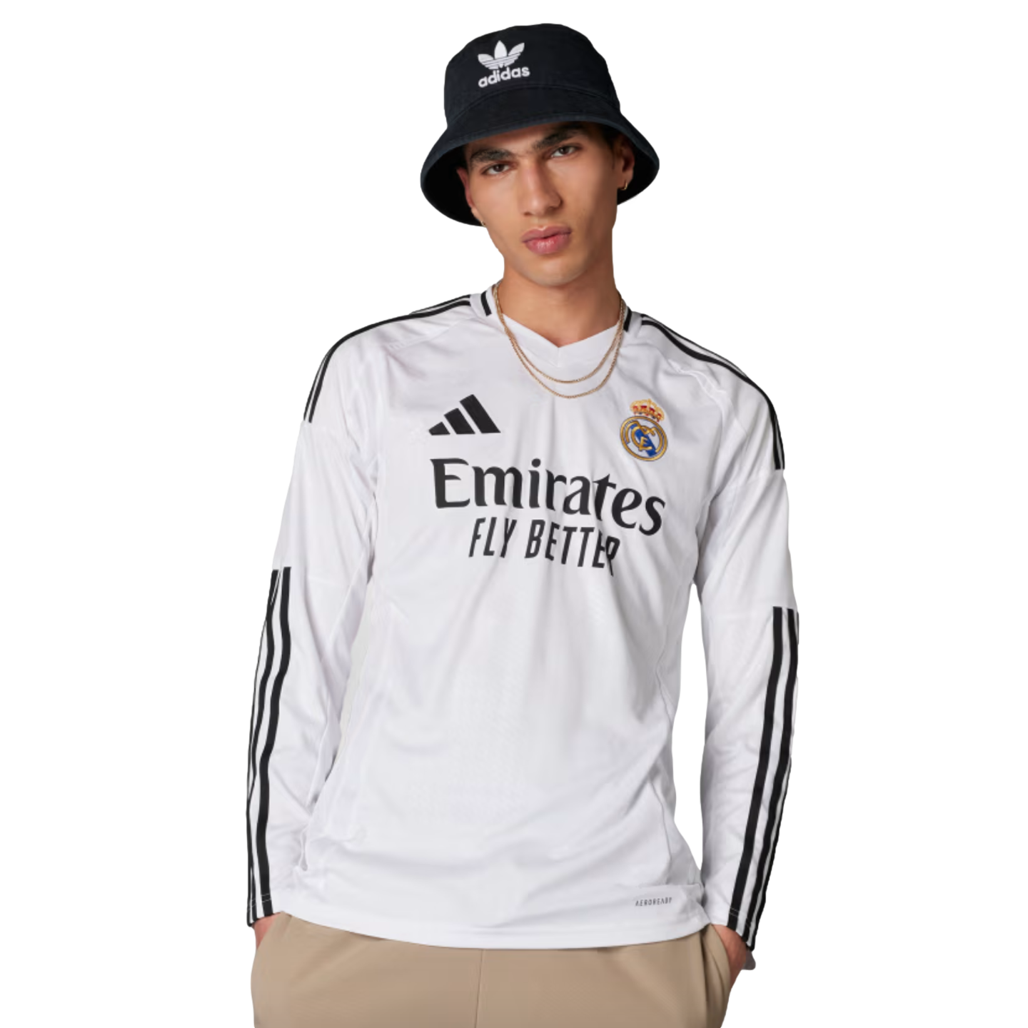 Adidas Real Madrid 24/25 Long Sleeve Home Jersey