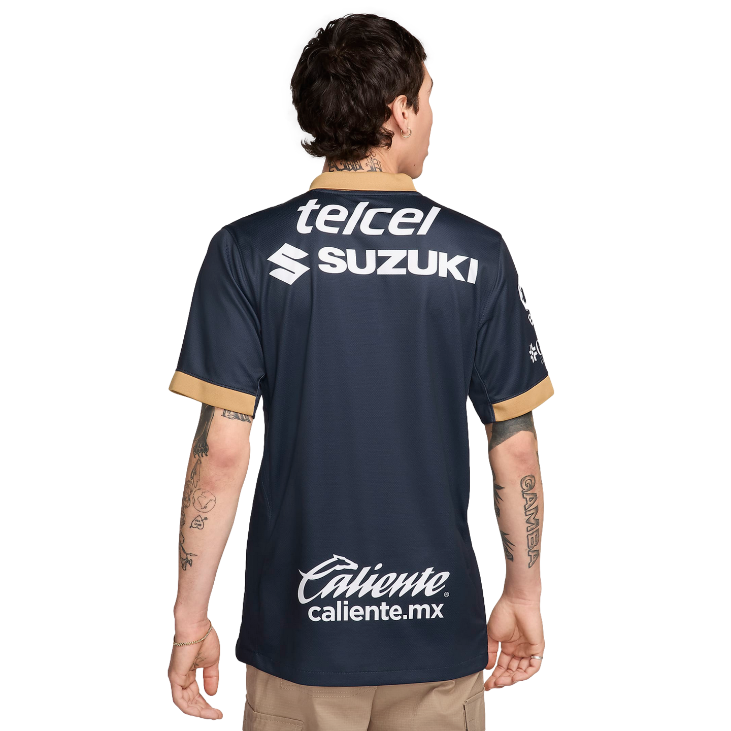 (NIKE-FN8782-452) Camiseta de visitante Nike Pumas UNAM 24/25 [OBSIDIAN/TRULY GOLD/WHITE] (Lanzamiento 6/1/24)