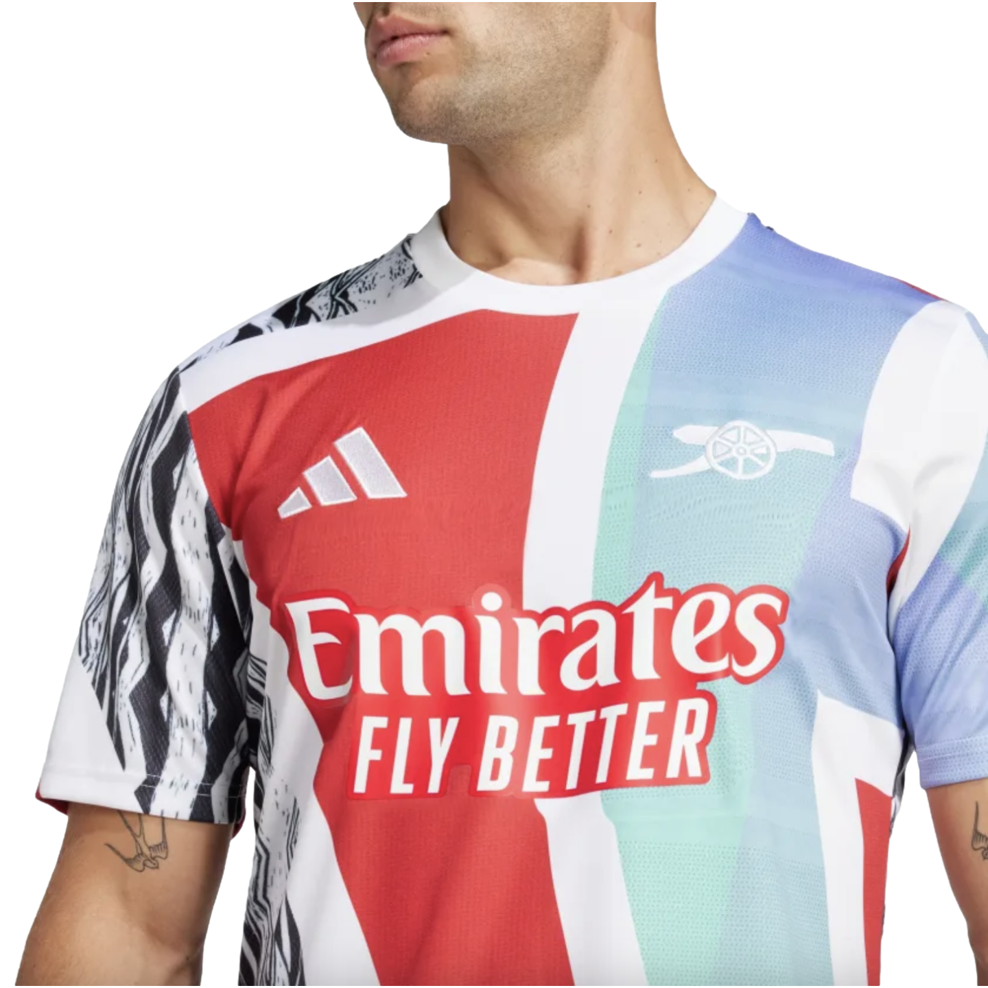 (ADID-JE7562) Maillot d'avant-match Adidas Arsenal [BETSCA/BLANC/NOIR/C] (Lancement le 02/12/24)