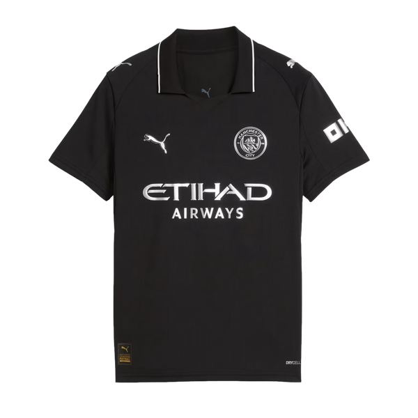 Puma Manchester City 25/26 Youth Away Jersey Soccer 780353-02 Black