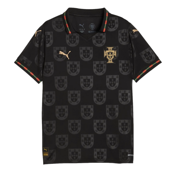 Puma Portugal 2025 SE Youth Jersey Soccer 707141-19 Black