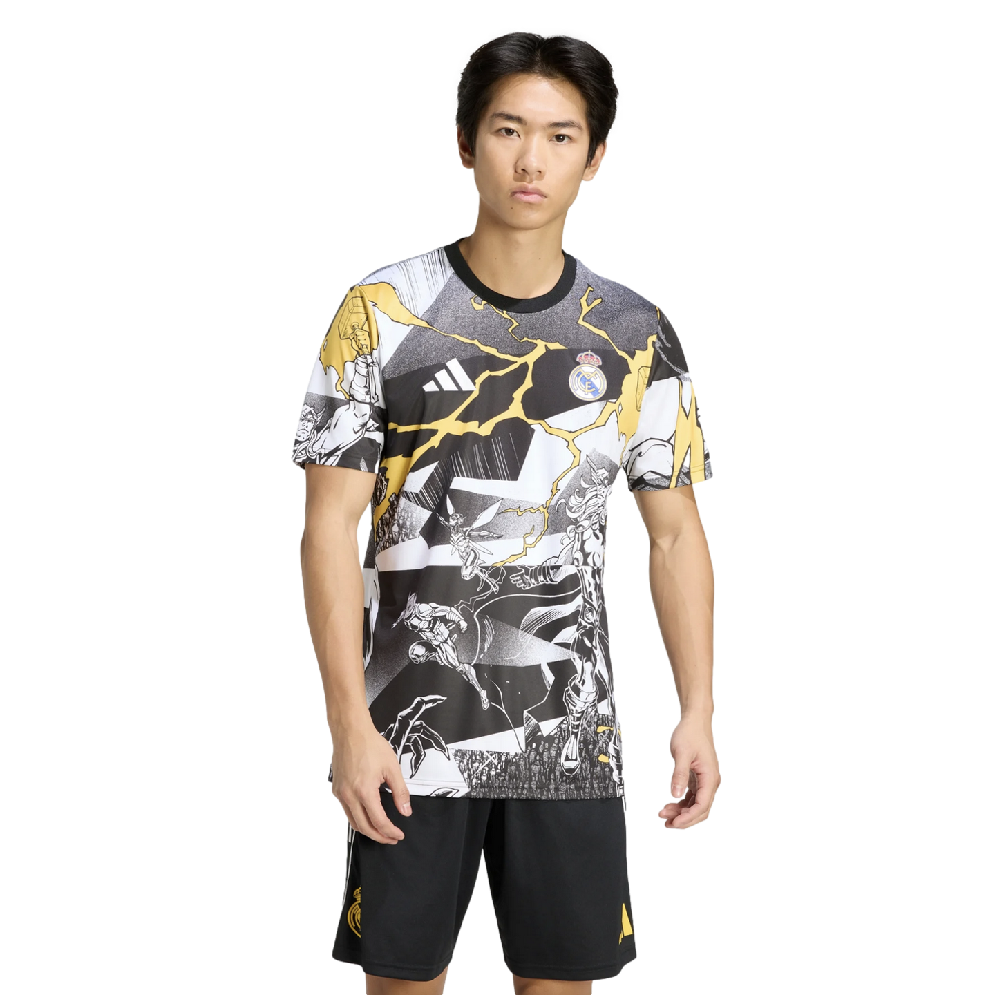 Adidas Real Madrid x Marvel x All Blacks Pre-Match Jersey Soccer