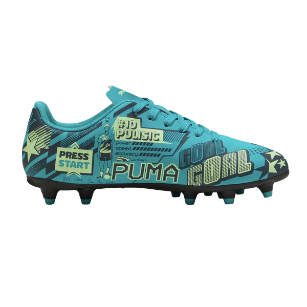 Puma Black and Teal Soccer Cleats Puma Ultra 6 Carbon Firm Ground - Icy Blue/Blue Jewel  main image 4