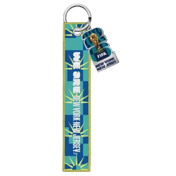 World Cup 2026 Host City NY/NJ Webbing Emblem Keychain Soccer F26