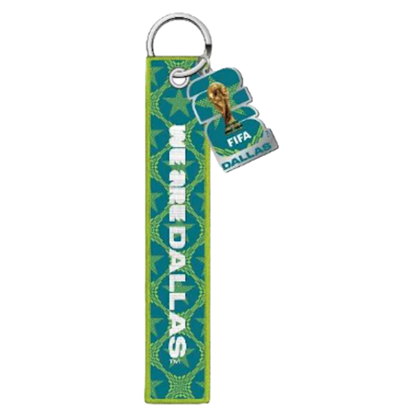 World Cup 2026 Host City Dallas Webbing Emblem Keychain Soccer F26