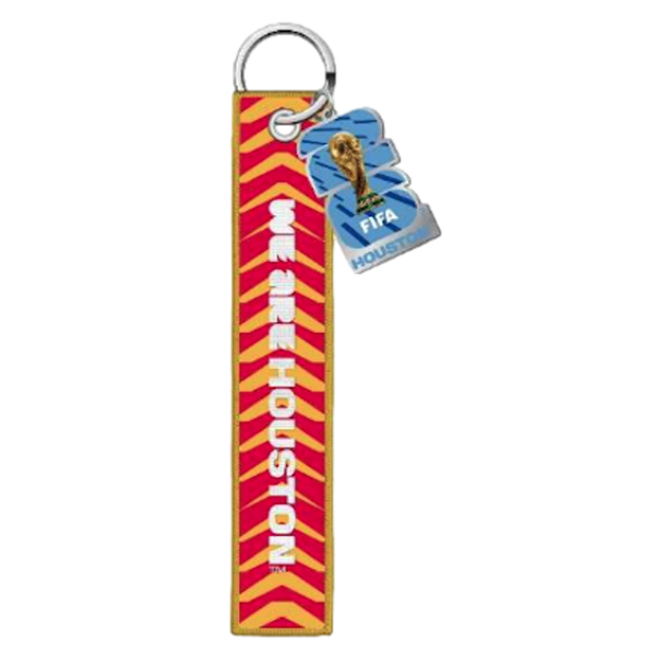 World Cup 2026 Host City Houston Webbing Emblem Keychain Soccer