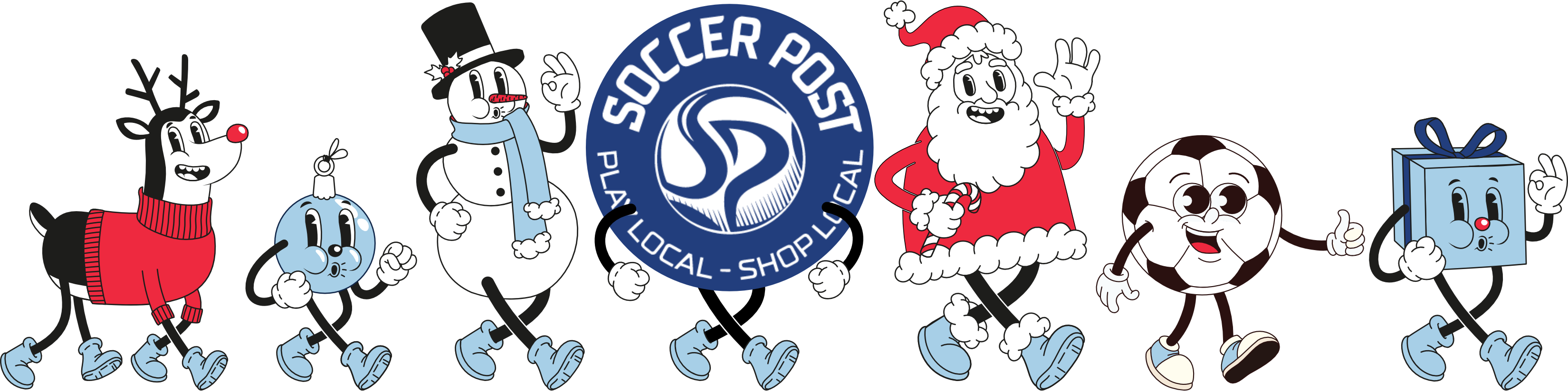 Soccer Post Holiday T-Shirt Print