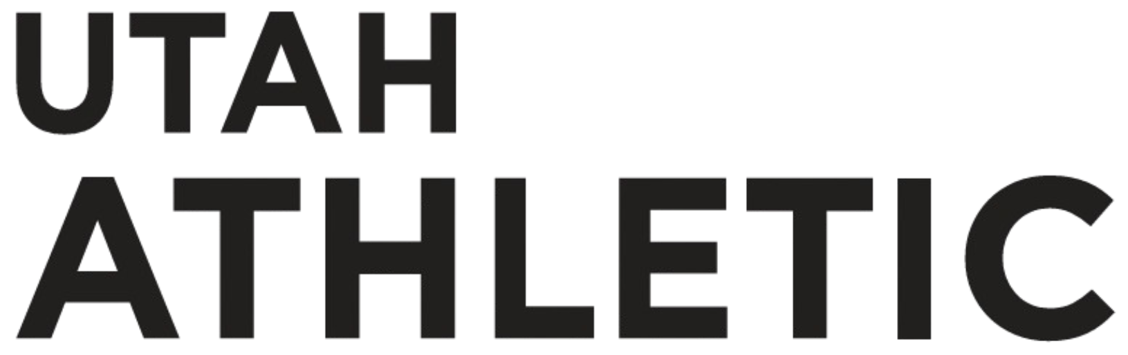 Logo featuring the words "UTAH ATHLETIC" in a bold, black, sans-serif font against a white background.