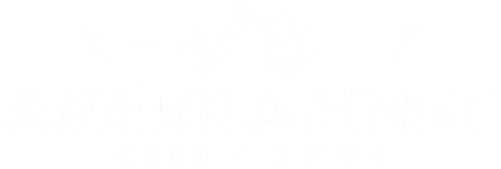 America First Credit Union logo, featuring a stylized white eagle icon and text on a black background.