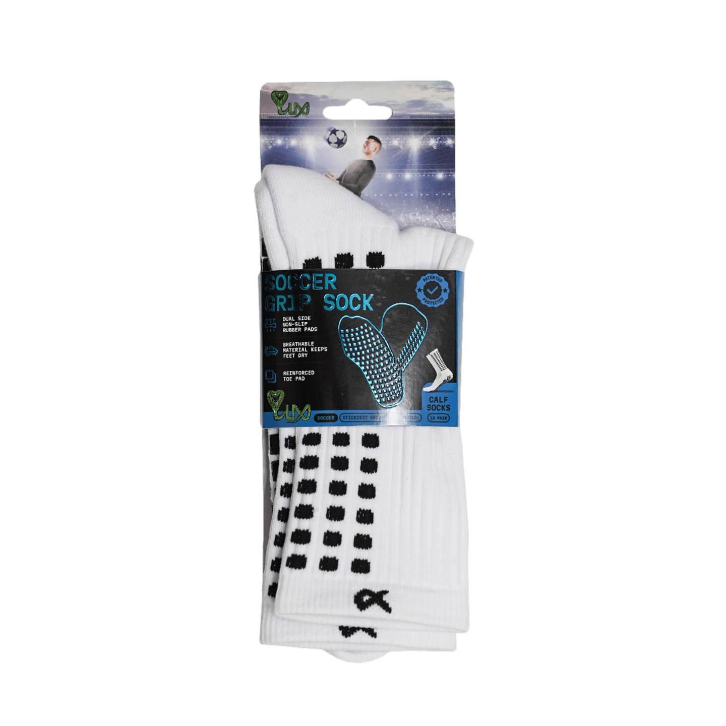 Lux Soccer Grip Calf Socks