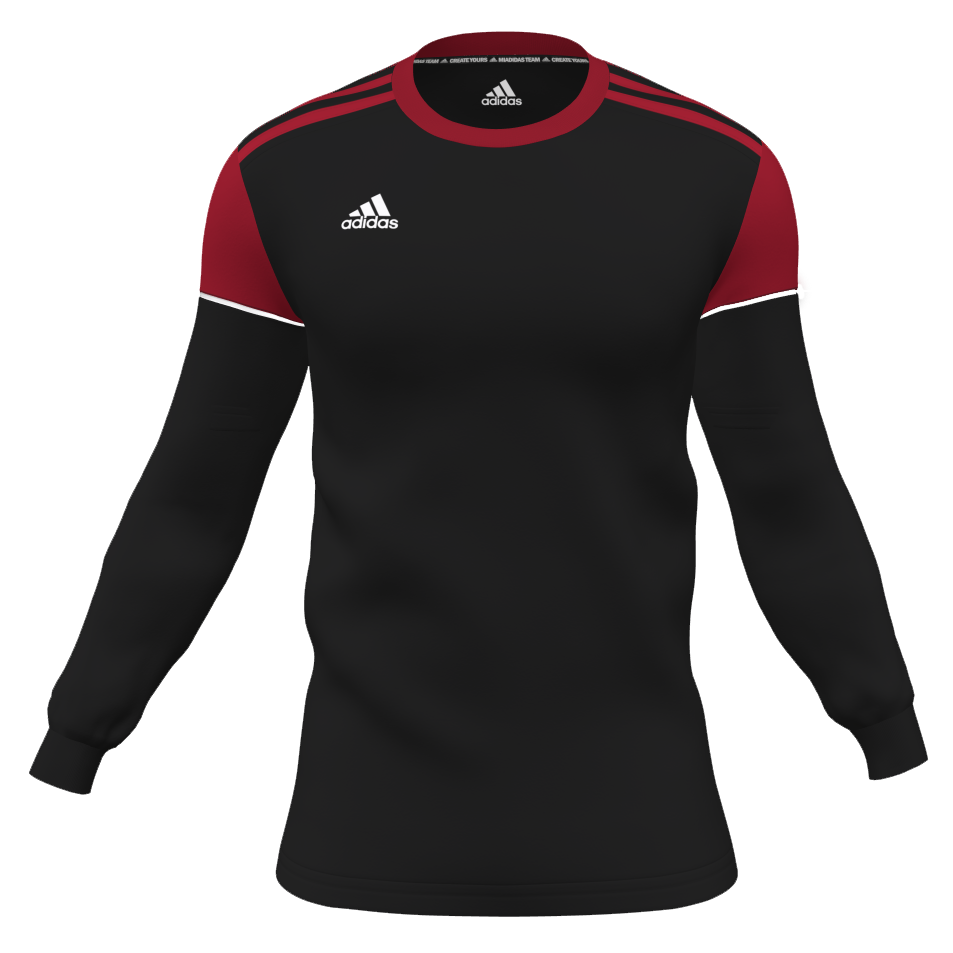 adidas Youth mi Squadra 17 L/S Jersey (56ERS) - Black/Red DN9379-56ERS