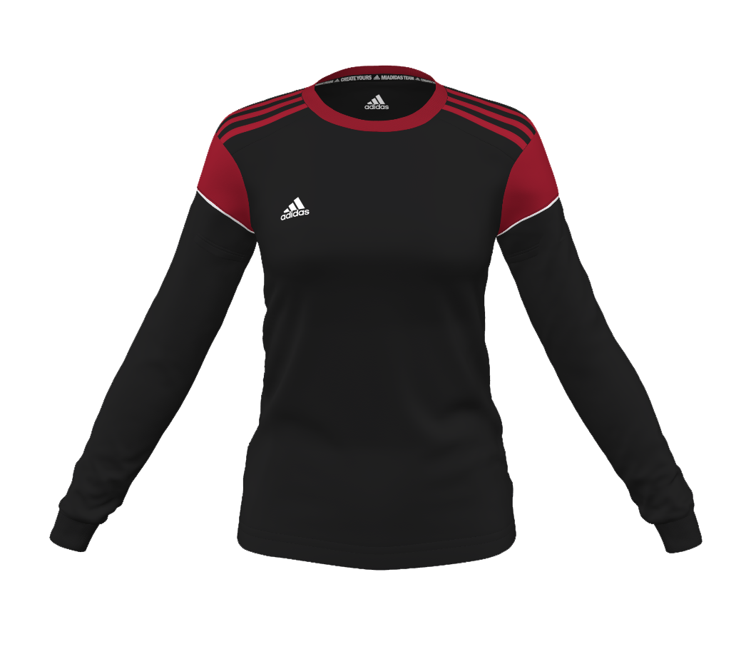 adidas Women's mi Squadra 17 L/S Jersey (56ERS) - Black/Red DN9382-56ERS