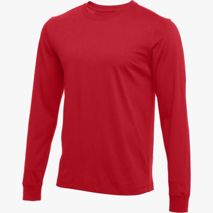Nike Long Sleeve Cotton T-Shirt - Red DB2923-376