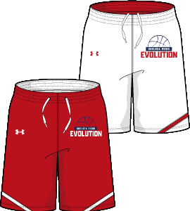 Under Armour Youth Clutch 2 Reversible Short - Red UKS528Y-RED/WHITE