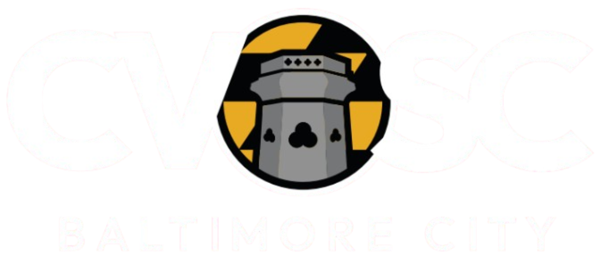 CVSC4 - Charles Village "CREST & TEXT" COLOR Crest & FULL White Text