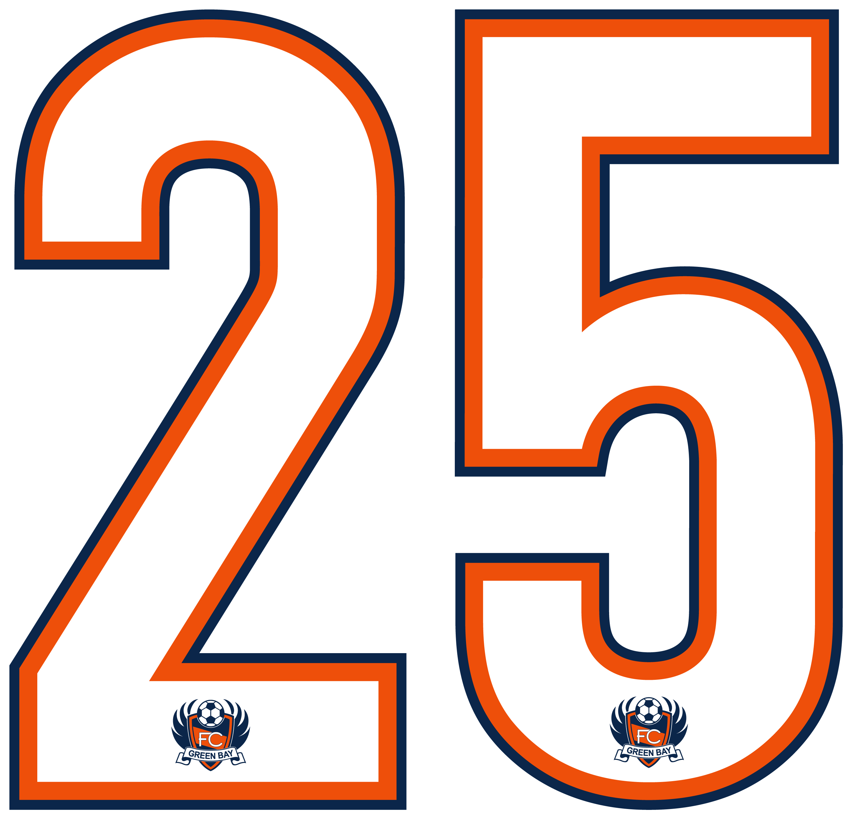 FCGB Numbers 9in Navy