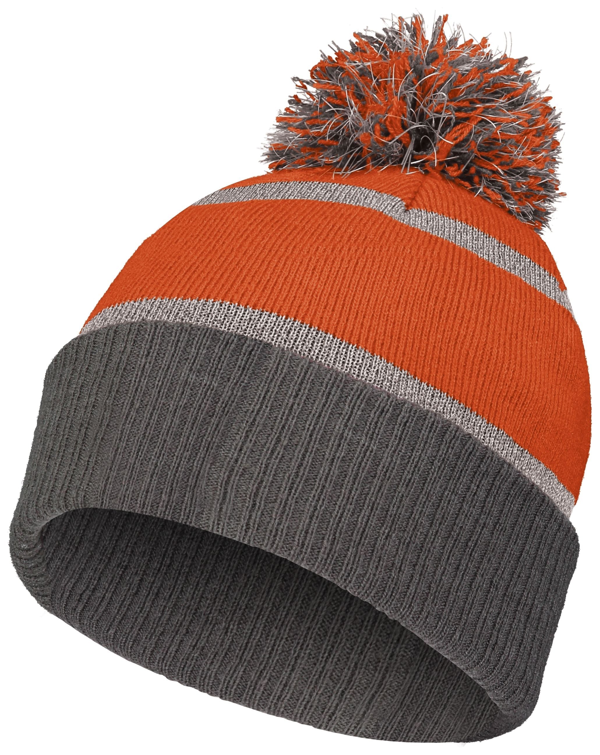 Holloway Reflective Beanie - Orange/Carbon