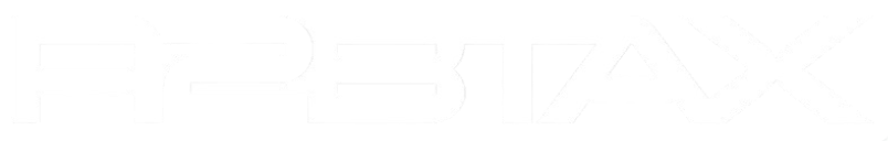 Stylized white logo featuring the word "ARBTAX" in a bold, geometric font on a solid black background.