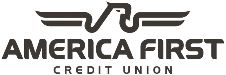 Logo for America First Credit Union featuring a stylized eagle graphic above the bold text "AMERICA FIRST CREDIT UNION."