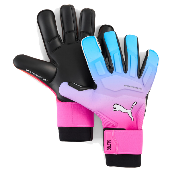 Puma Ultra Ultimate Hybrid Goalkeeper Gloves Soccer 042135-01 Blue
