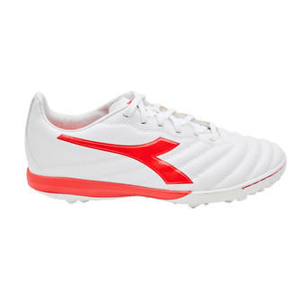 Diadora Brasil Elite 2 R TFR Turf Soccer Cleats - White & Red