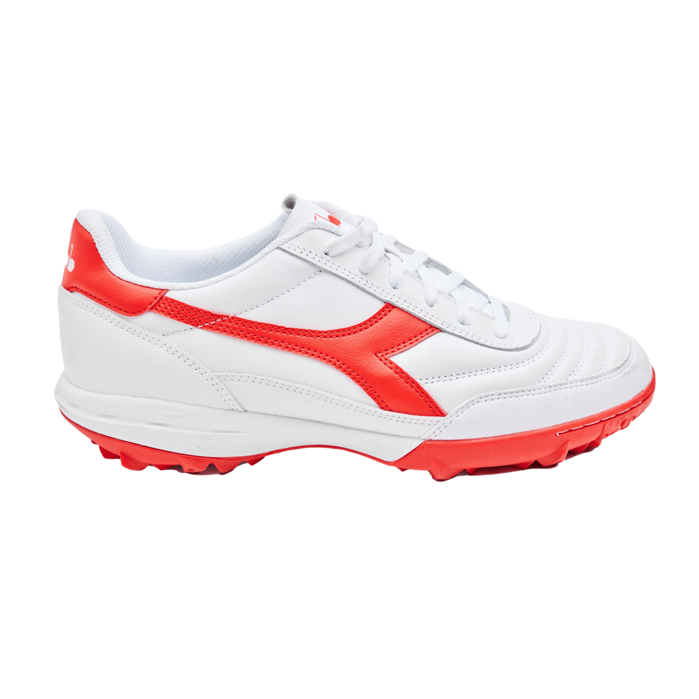 Diadora Calcetto LT Turf Soccer Shoes - White & Red