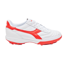 Diadora Calcetto LT Turf Soccer Shoes - White & Red