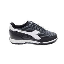 Diadora Calcetto LT Youth Turf Shoes - Black & White