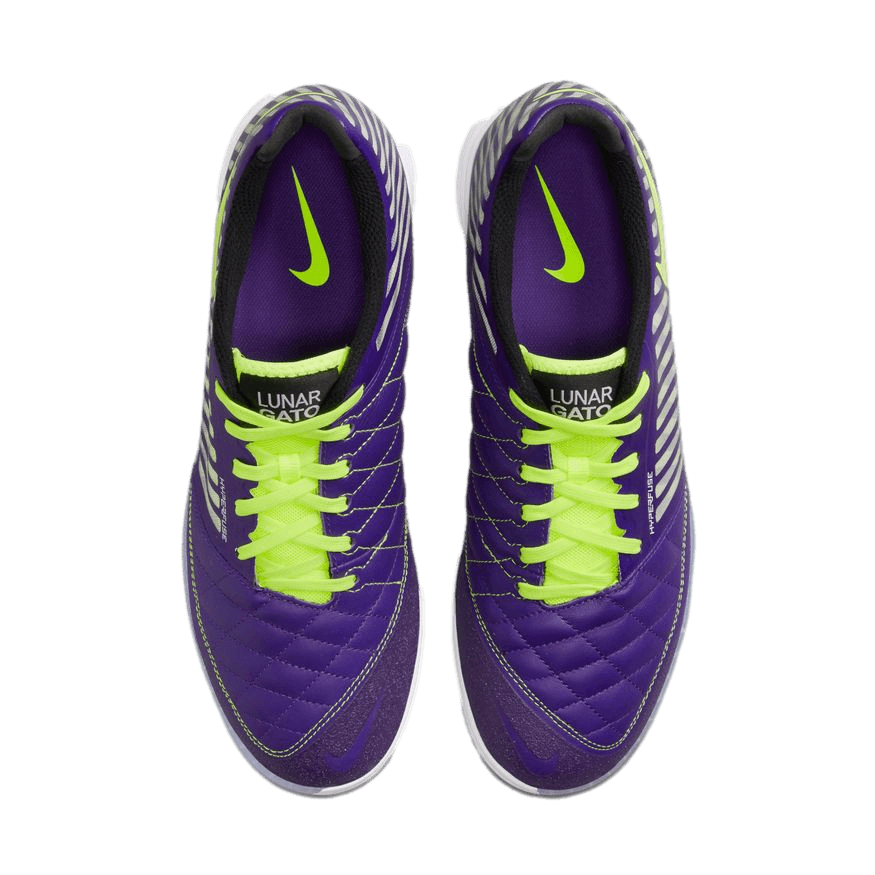 Nike Lunar Gato II Indoor Soccer Court Shoes - Purple / White Nike Lunar Gato II Indoor Soccer Court Shoes - Purple / White