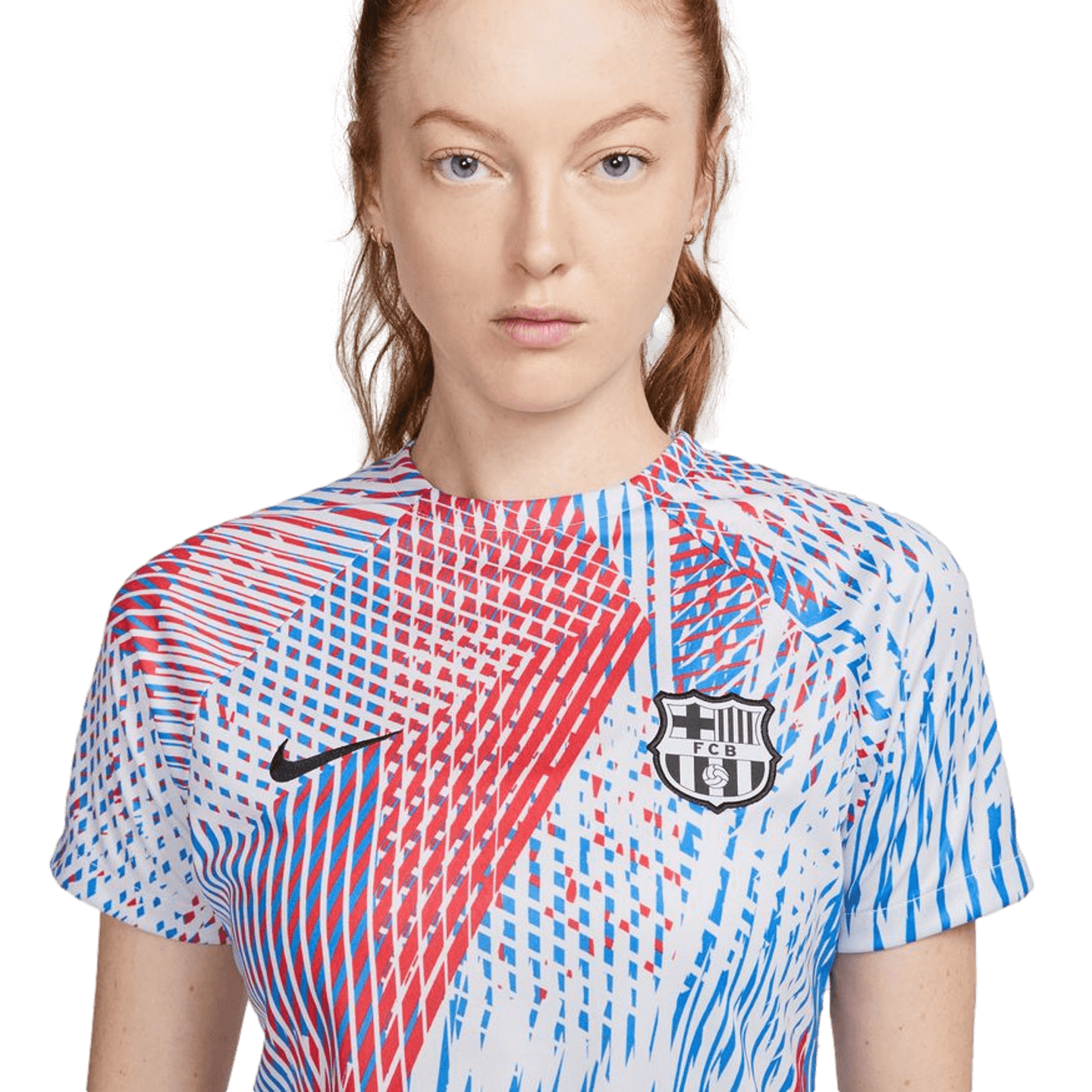 Camiseta Nike Barcelona pre-partido para mujer