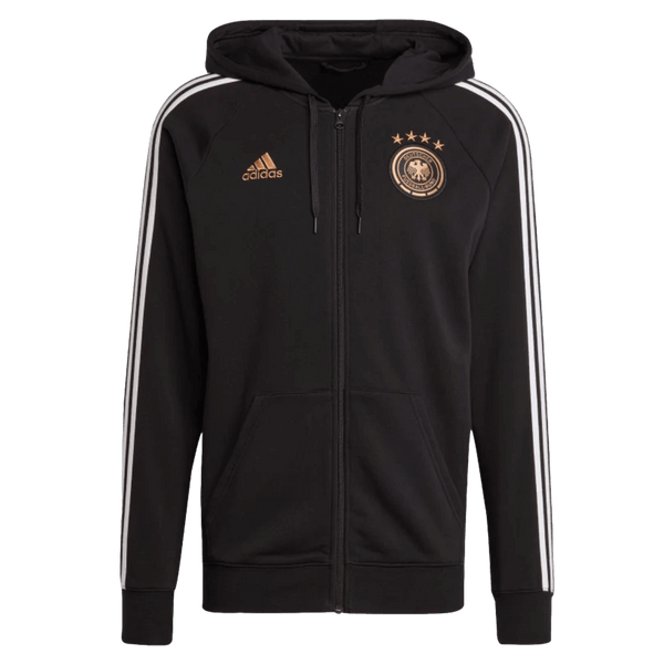 Cotton French Terry Zip Hoodie - Black Soccer Squad