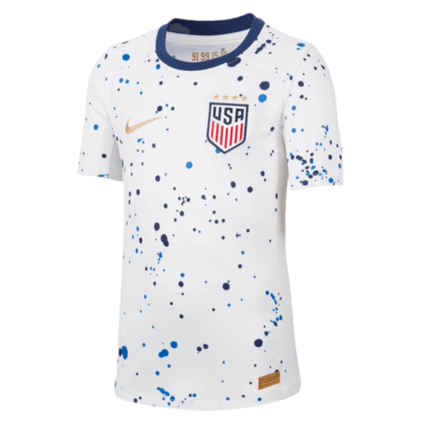 Camiseta de local juvenil Nike USA 2023 4 estrellas
