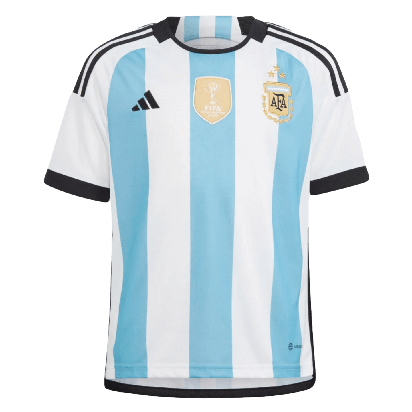 Adidas Argentina 2022 Camiseta juvenil de local de los ganadores de 3 estrellas