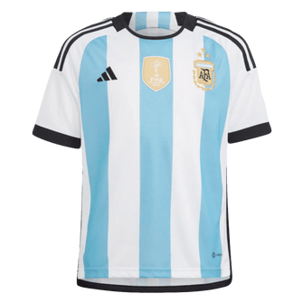 Adidas Argentina 2022 Youth 3-Star Winners Home Jersey