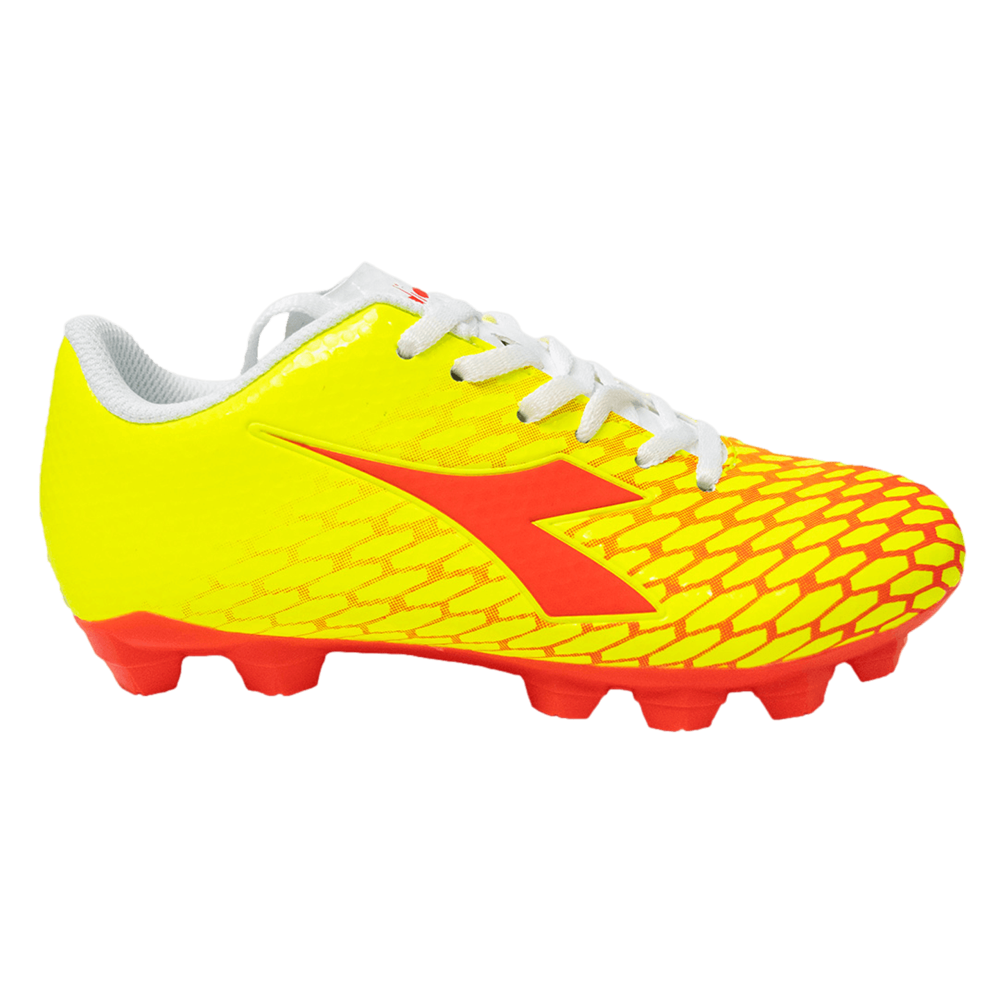 Diadora SMU Cattura LPU Youth Firm Ground Soccer Cleats - Yellow / Red