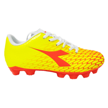 Diadora SMU Cattura LPU Youth Firm Ground Soccer Cleats - Yellow / Red